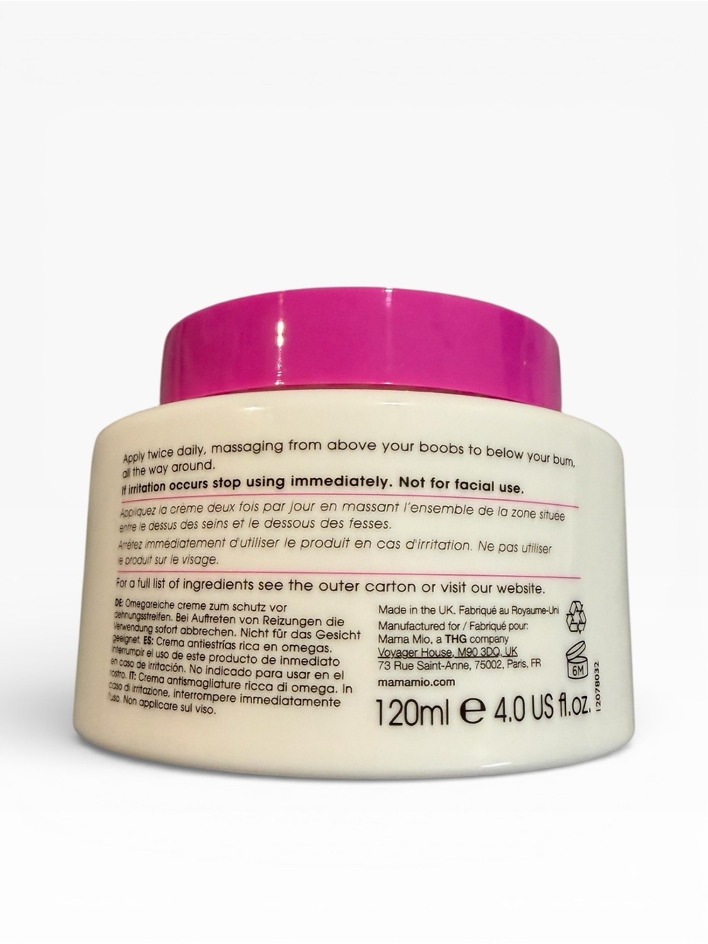 Mama Mio Tummy Rub Butter - Pink Pregnancy Moisturizer - Picture 4 of 7